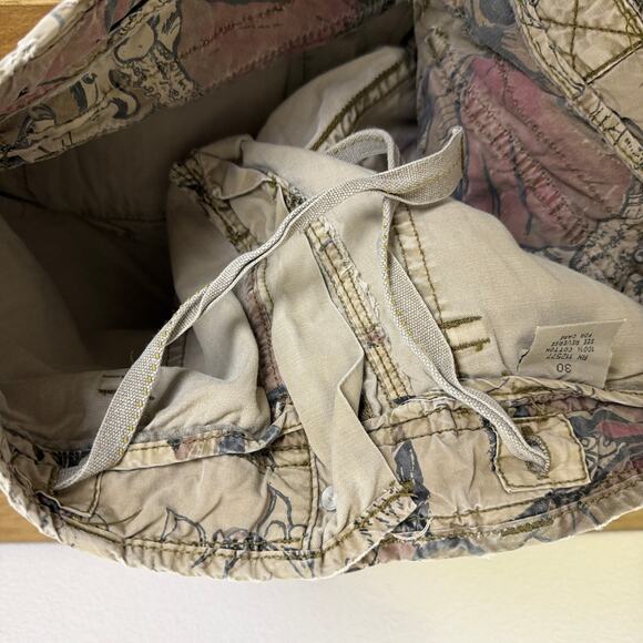 JetLag Shorts Mens 30 Khaki Cargo Utility Preppy Casual Relaxed Y2K Baggy 13" - Picture 7 of 10